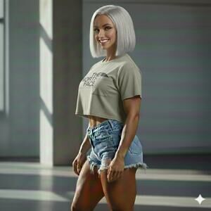 The North Face Crop Top Shirt Womens M Green Pocket T Cropped Summer Graphic